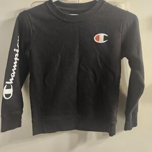 Champion Kids Black Sweatshirt with Logo